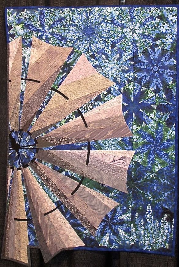 Windmill on Bluebonnet Hill by Kay Marburger