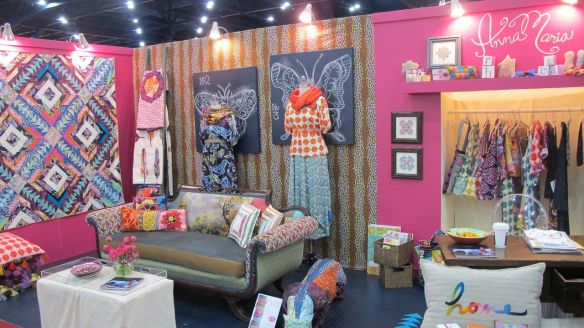 Anna Maria Horner's booth, Quilt Market Houston 2012
