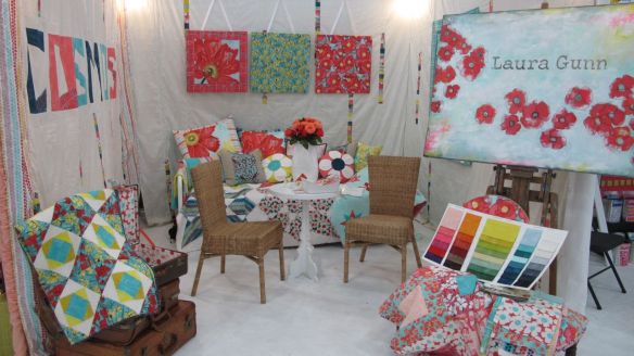 Laura Gunn's booth, Quilt Market Houston 2012