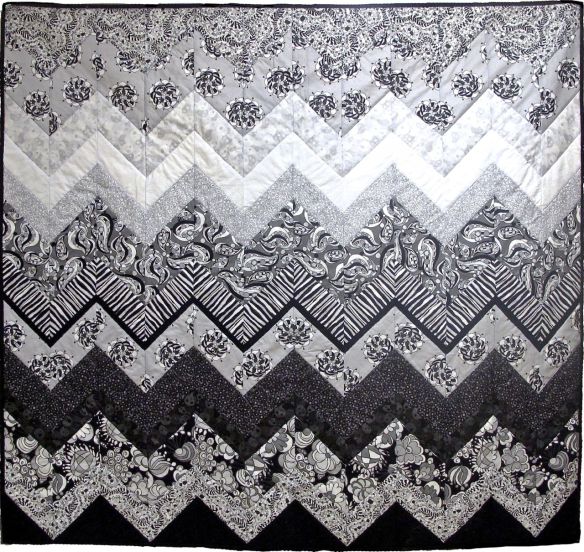 Chevron Baby Quilt pattern by Blackberry Quilts using Licorice Fizz by Carol Van Zandt chevronquilt