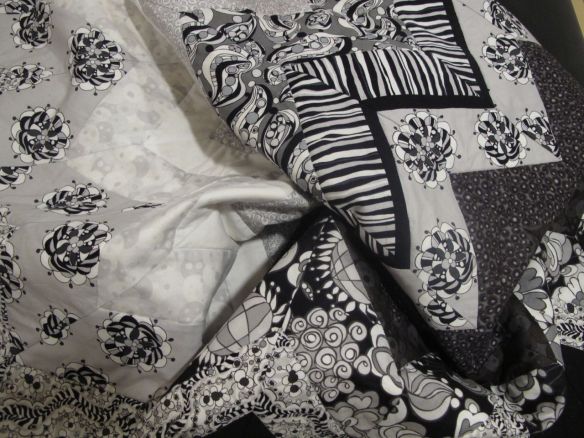 Chevron Baby Quilt pattern by Blackberry Quilts using Licorice Fizz by Carol Van Zandt IMG_8852