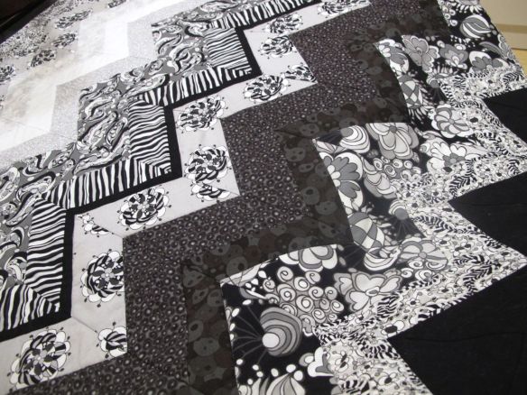 Chevron Baby Quilt pattern by Blackberry Quilts using Licorice Fizz by Carol Van Zandt IMG_8856