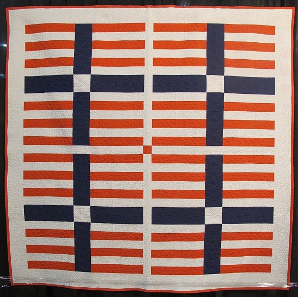 You + Me by Heather Jones, quilted by Angela Walters, inspired by a four block strip quilt by Loretta Pettway from Gee's Bend Alabama You + Me by Heather Jones, quilted by Angela Walters, inspired by a four block strip quilt by Loretta Pettway from Gee's Bend Alabama