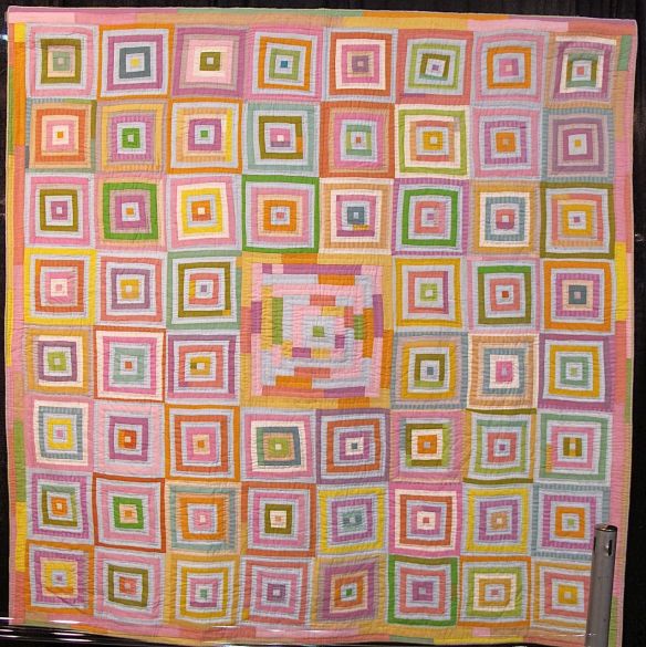 KOREAN LOG CABIN, by Kaffe Fassett and Liza Prior Lucy, quilted by Judy Irish KOREAN LOG CABIN, by Kaffe Fassett and Liza Prior Lucy, quilted by Judy Irish
