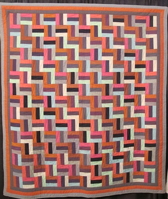 RAIL FENCE, by Kaffe Fassett and Liza Prior Lucy, quilted by Judy Irish RAIL FENCE, by Kaffe Fassett and Liza Prior Lucy, quilted by Judy Irish