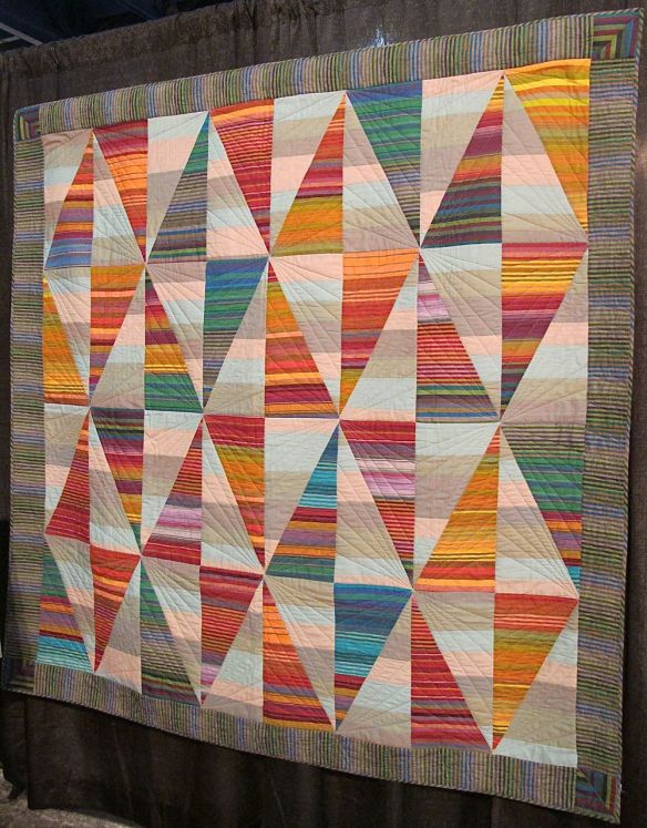 LONG DIAMONDS, by Kaffe Fassett, Liza Prior Lucy, Sally Davis and Julie Stockler, quilted by Judy Irish LONG DIAMONDS, by Kaffe Fassett, Liza Prior Lucy, Sally Davis and Julie Stockler, quilted by Judy Irish