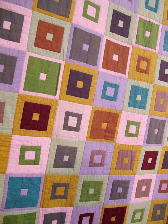 SQUARE IN A SQUARE, by Kaffe Fassett and Pauline Smith, quilted by Pauline Smith SQUARE IN A SQUARE, by Kaffe Fassett and Pauline Smith, quilted by Pauline Smith