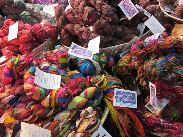 Leilani Arts, recycled silk sari yarn Leilani Arts, recycled silk sari yarn