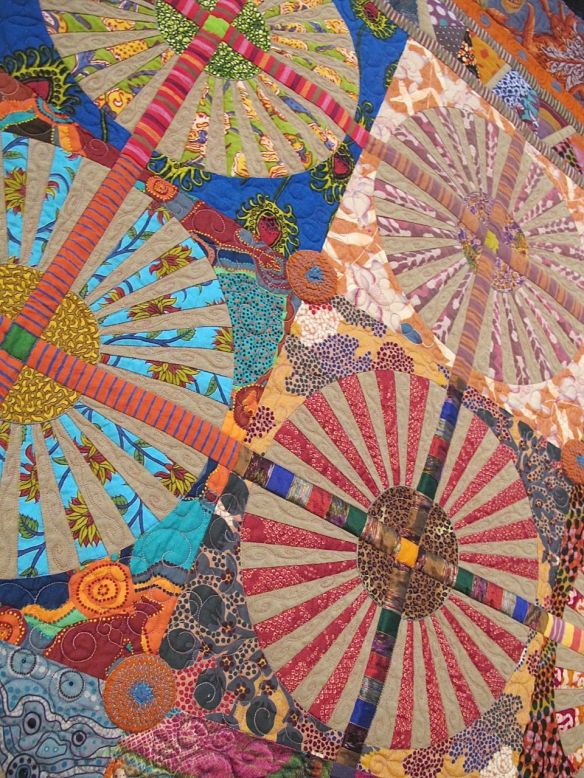 Dandelions by Kathleen McLaughlin, quilted by Debbie Loeser Dandelions by Kathleen McLaughlin, quilted by Debbie Loeser