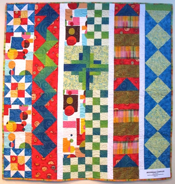 Beginning Sampler by Diana Mc Clun, quilted by Victoria McEnerney, p. 176 of Quilts! Quilts!! Quilts!!! 3rd edition Beginning Sampler by Diana Mc Clun, quilted by Victoria McEnerney, p. 176 of Quilts! Quilts!! Quilts!!! 3rd edition