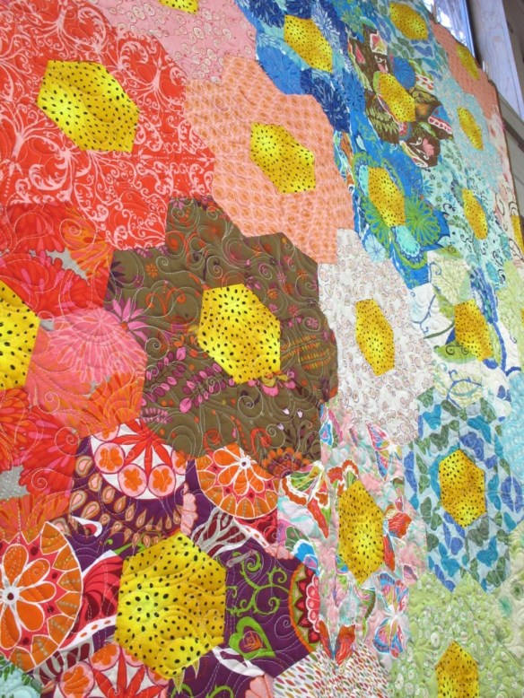 Grandmother's Flower Garden byMcClun and Laura Nownes, quilted by Victoria McEnerney with fabrics by Valori Wells, p. 64 in Quilts! Quilts!! Quilts!!! 3rd edition Grandmother's Flower Garden byMcClun and Laura Nownes, quilted by Victoria McEnerney with fabrics by Valori Wells, p. 64 in Quilts! Quilts!! Quilts!!! 3rd edition