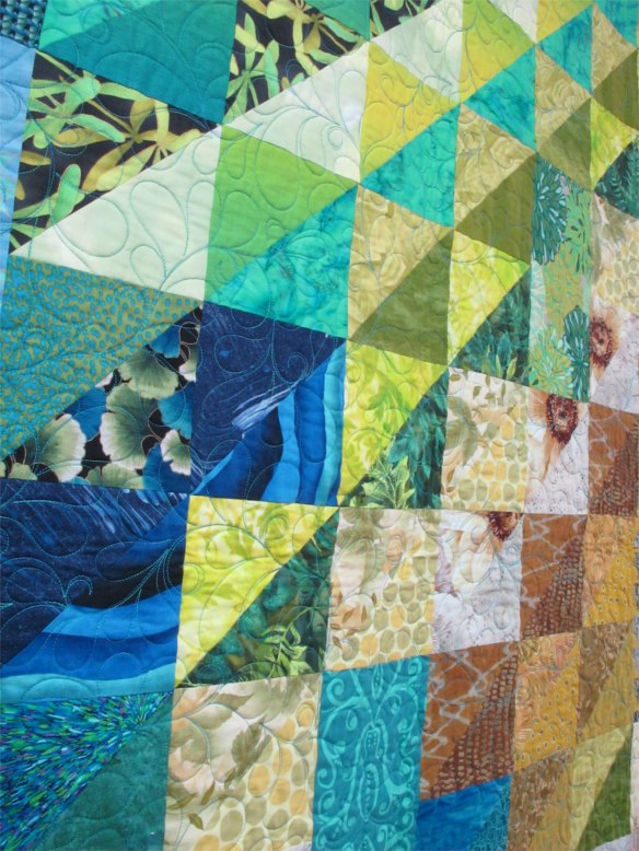Half-Square Triangles by Diana McClun and Laura Nownes, p. 40 of Quilts! Quilts!! Quilts!!! 3rd edition Half-Square Triangles by Diana McClun and Laura Nownes, p. 40 of Quilts! Quilts!! Quilts!!! 3rd edition
