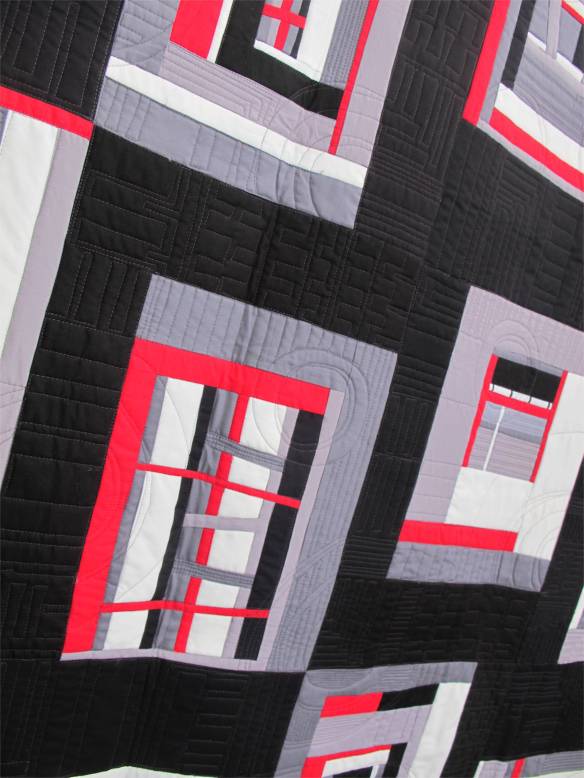 What Do You See by Naomi Pockell, quilted by Sue Fox, Textile Dreams Studio What Do You See by Naomi Pockell, quilted by Sue Fox, Textile Dreams Studio