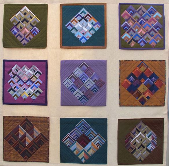 Jewel Box Series Collage--Silk Chevrons #1-9 by Jo Magaraci Jewel Box Series Collage--Silk Chevrons #1-9 by Jo Magaraci