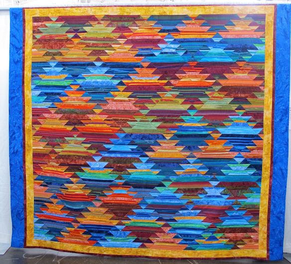 Cold Water in Canyonland by Karen O'Rourke, from the Kilim design by Kaffe Fassett Cold Water in Canyonland by Karen O'Rourke, from the Kilim design by Kaffe Fassett