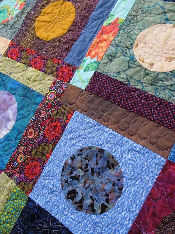 Blue Moon by Heather Jacobson, quilted by Kathy Ritter at New Pieces Blue Moon by Heather Jacobson, quilted by Kathy Ritter at New Pieces