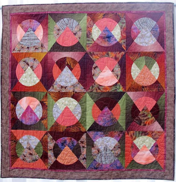 Moon Over The Mountain by Robin Halprin, quilted by Kathy Ritter, New Pieces Moon Over The Mountain by Robin Halprin, quilted by Kathy Ritter, New Pieces