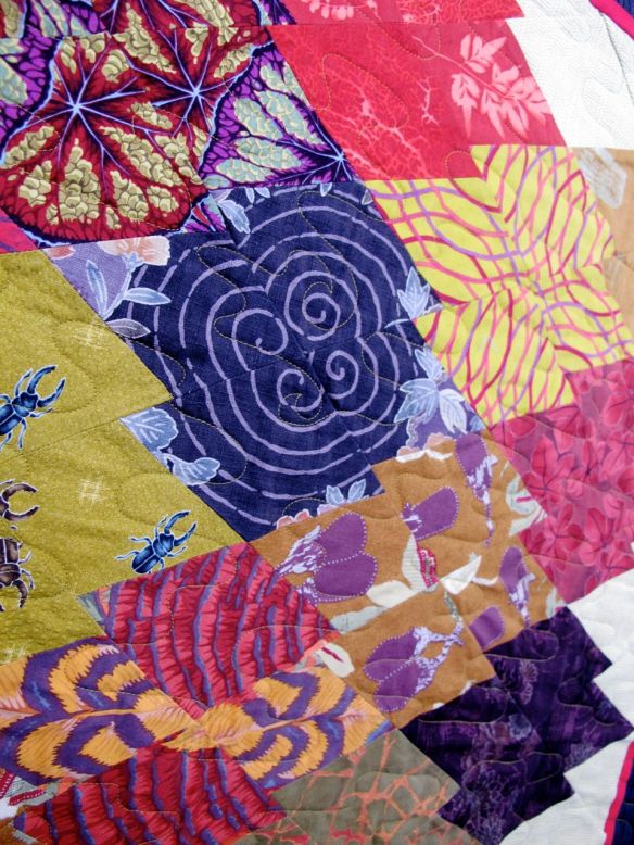 Japanese Eggplant by Susan Lambert, quilted by New Pieces Japanese Eggplant by Susan Lambert, quilted by New Pieces