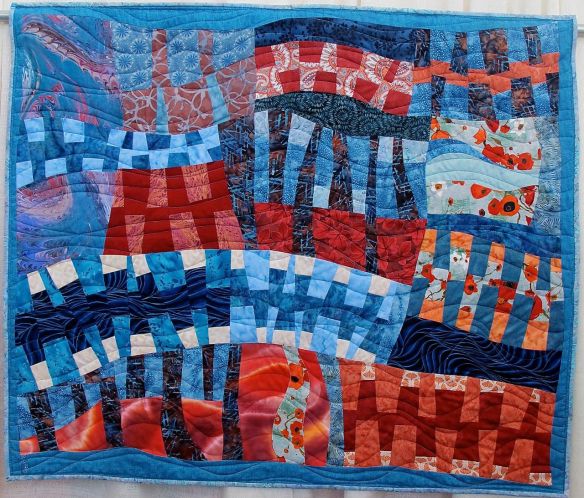 Flow by Karen Garrison, quilted by Angie Woolman Flow by Karen Garrison, quilted by Angie Woolman