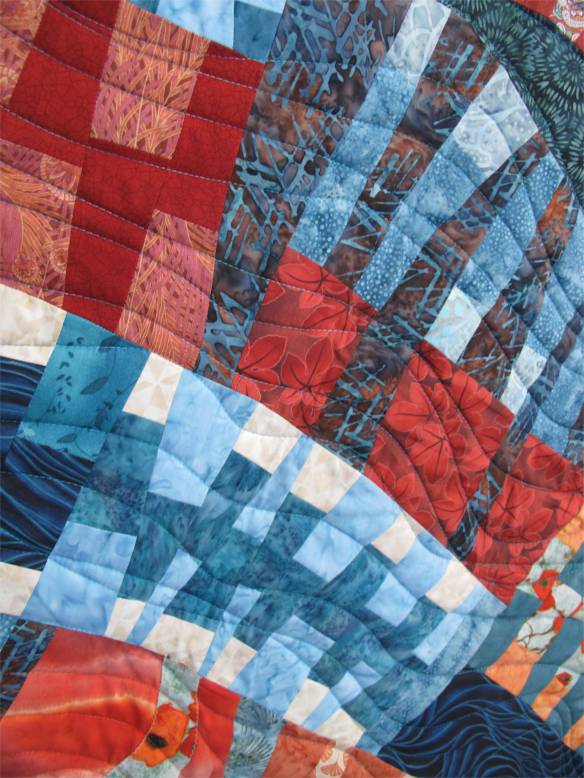 Flow by Karen Garrison, quilted by Angie Woolman Flow by Karen Garrison, quilted by Angie Woolman