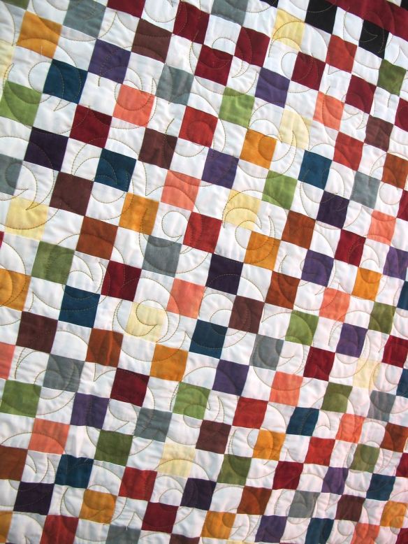 Color Play by Pati Fried, quilted by Kerry Reed. Inspired by a pattern by Olde Green Cupboard Designs Color Play by Pati Fried, quilted by Kerry Reed. Inspired by a pattern by Olde Green Cupboard Designs