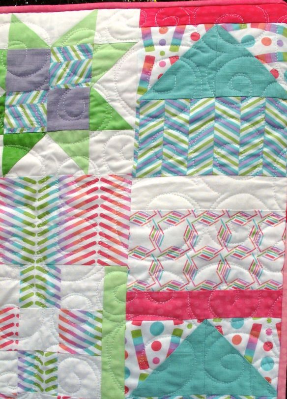 Sampler quilt from Quilts! Quilts!! Quilts!!! by Diana McClun and Laura Nownes using Pop Rox fabric Sampler quilt from Quilts! Quilts!! Quilts!!! by Diana McClun and Laura Nownes using Pop Rox fabric