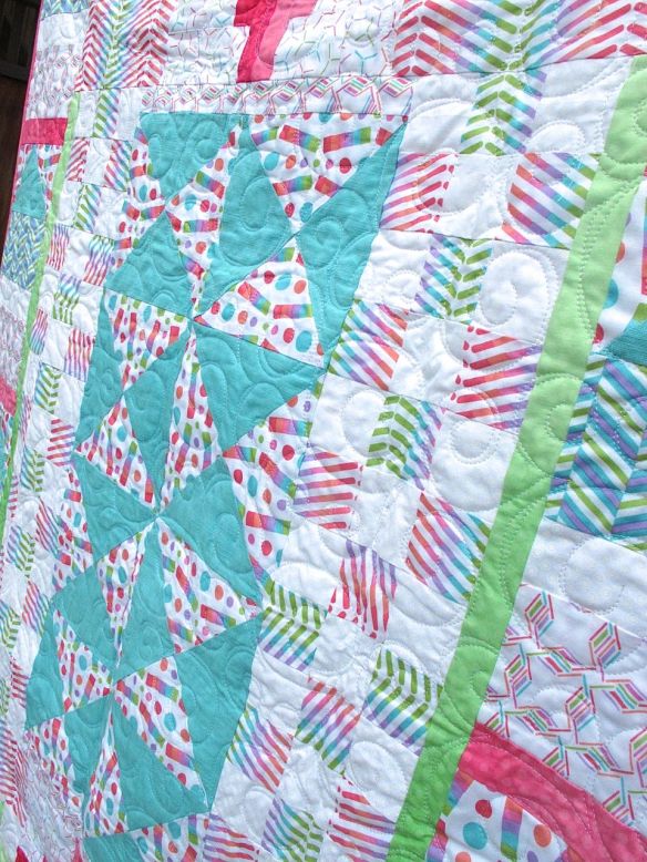 Sampler quilt from Quilts! Quilts!! Quilts!!! by Diana McClun and Laura Nownes using Pop Rox fabric Sampler quilt from Quilts! Quilts!! Quilts!!! by Diana McClun and Laura Nownes using Pop Rox fabric