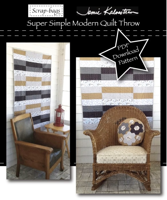 Super Simple Modern Quilt by Jamie Kalvestran Super Simple Modern Quilt by Jamie Kalvestran