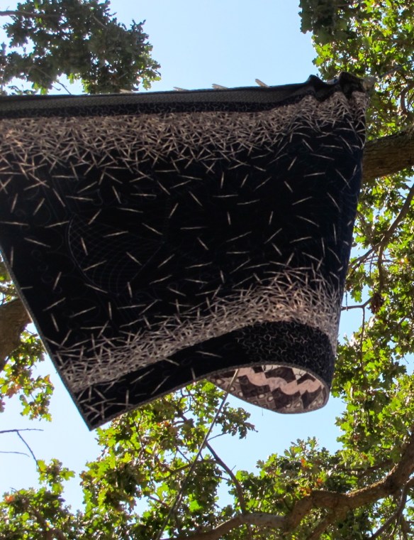 Quilting in The Garden at Alden Lane Nursery, back of #127 Star Medallion by Diana McClun & Laura Nownes Quilting in The Garden at Alden Lane Nursery