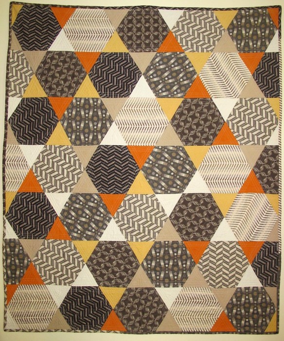 Hexagon quilt by margaret Glendening using Pop Rox fabric Hexagon quilt by margaret Glendening using Pop Rox fabric