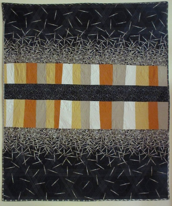 Hexagon quilt by margaret Glendening using Pop Rox fabric back of Hexagon quilt by margaret Glendening using Pop Rox fabric