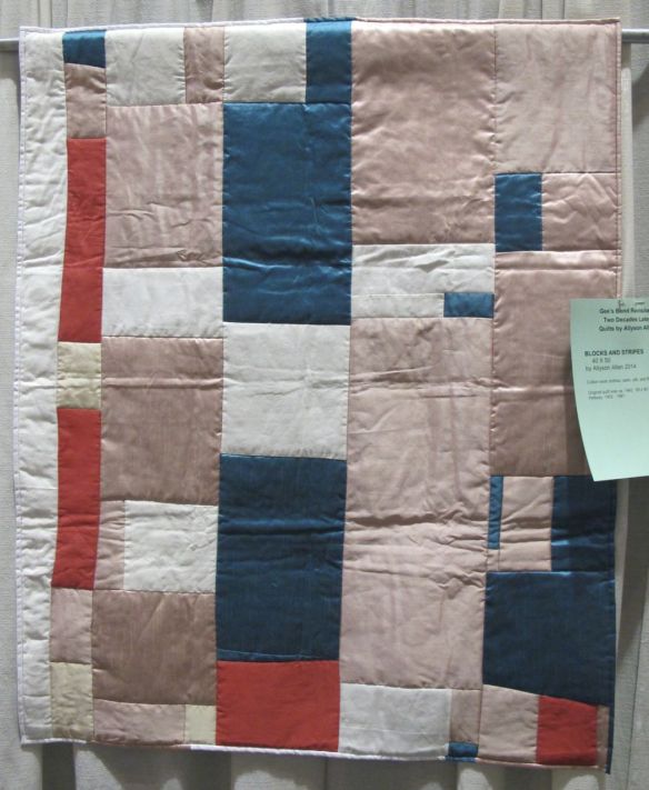 Blocks and Stripes by Allyson Allen, Original quilt by Missouri Pettway ca.1942 Blocks and Stripes by Allyson Allen, Original quilt by Missouri Pettway ca.1942