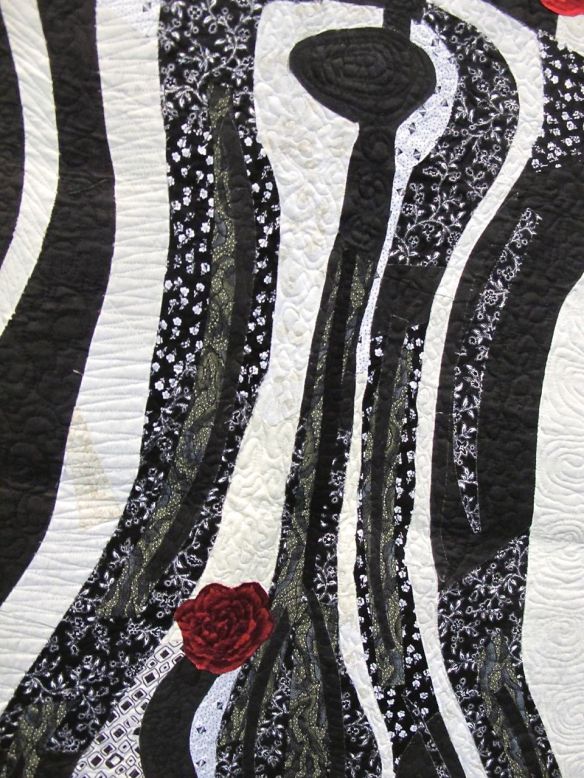 Detail of Black & White with Red Roses by Bella Kaplan.Israel Detail of Black & White with Red Roses by Bella Kaplan.Israel