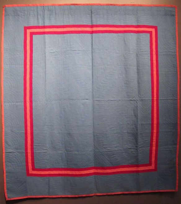Plain Quilt with Inner Border, c. 1915. Unknown maker. Origin unknown. Cotton. Plain Quilt with Inner Border, c. 1915. Unknown maker. Origin unknown. Cotton.