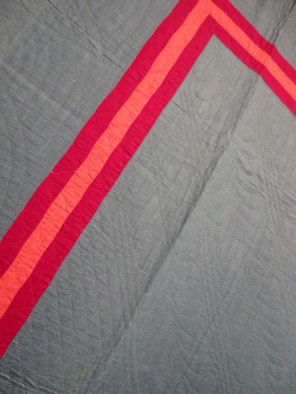 Plain Quilt with Inner Border, c. 1915. Unknown maker. Origin unknown. Cotton. Plain Quilt with Inner Border, c. 1915. Unknown maker. Origin unknown. Cotton.