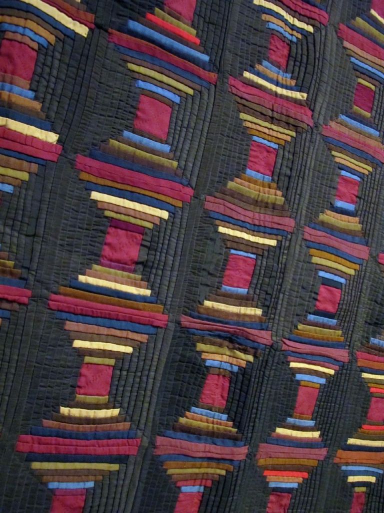 Log Cabin, Courthouse Steps Variation, c. 1880-90. Unknown maker. Holmes County. Wool.