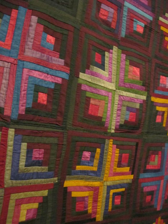 Log Cabin, Light & Dark Variation, c. 1880-90, unknown maker, Holmes County, Wool Log Cabin, Light & Dark Variation, c. 1880-90, unknown maker, Holmes County, Wool