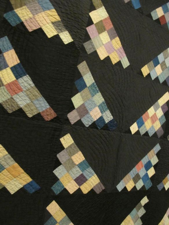 Diagonal 16-Patch, c. 1880-90. Unknown maker. Mt. Hope, Holmes County. Purchased at auction of Burkholder Family. Cotton. Diagonal 16-Patch, c. 1880-90. Unknown maker. Mt. Hope, Holmes County. Purchased at auction of Burkholder Family. Cotton.