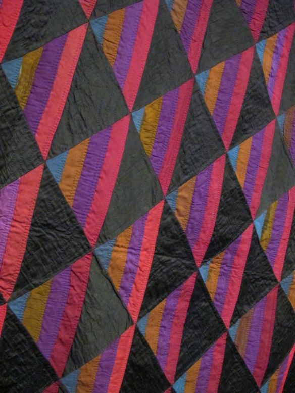 Roman Stripe, Parallel Variation, c. 1900-10. Unknown maker. Holmes County. Cotton and wool.