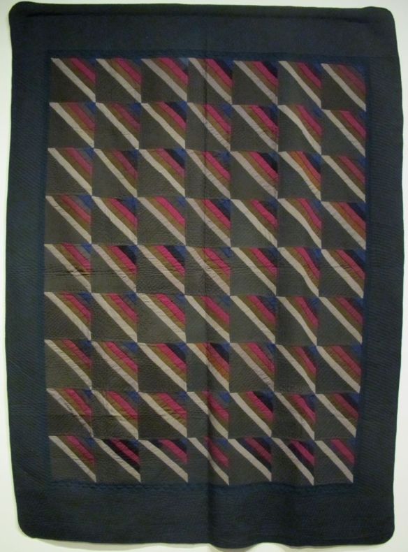 Roman Stripe, c. 1880-90. Made for Mose J. Yoder by his mother. Holmes County. Wool.