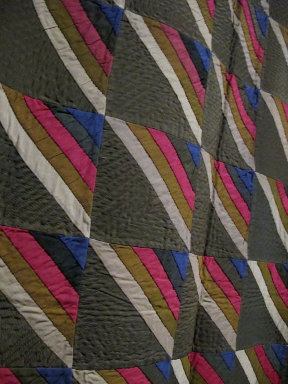 Roman Stripe, c. 1880-90. Made for Mose J. Yoder by his mother. Holmes County. Wool.