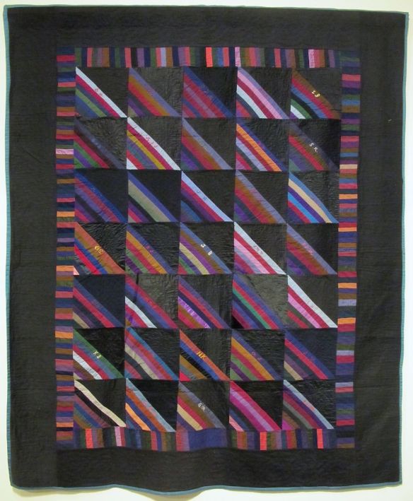 Friendship Roman Stripe, dated 1912. Unknown maker. Holmes County. Cotton and wool. 