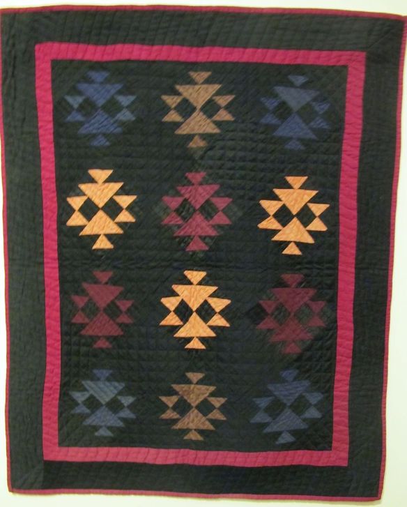 Fox and Geese, c. 1900-1910. Maker unknown, Mt. Hope, Holmes County. Cotton and wool.