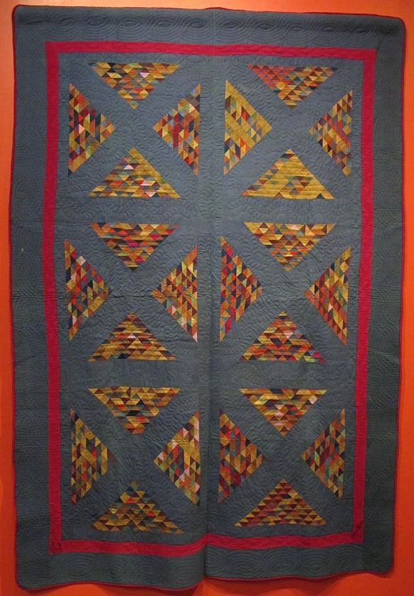 Railroad Crossing, dated March 23, 1897. Signed Lovina Miller and Jemima Miller. Geauga County. Cotton.