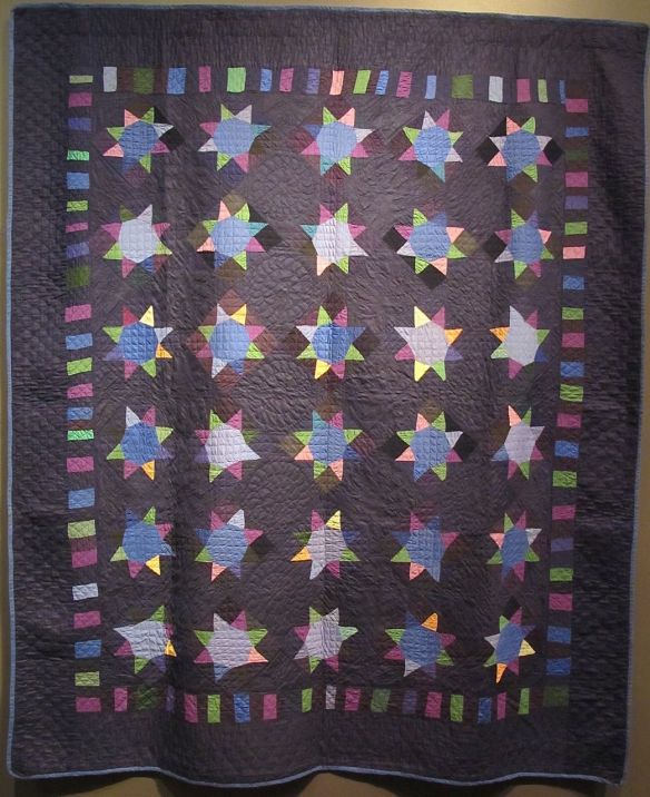 Stars with Chinese Coins Border, c. 1930. Unknown maker. Holmes County. Cotton. 