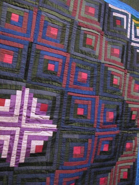 Log Cabin, Barn Raising, c. 1925-30, Unknown maker. Charm. Holmes County. Cotton and wool.