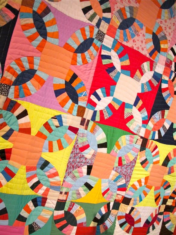 Double Wedding Ring, found in Altadena, CA., c. 1975-2000, from the collection of Roderick Kiracofe