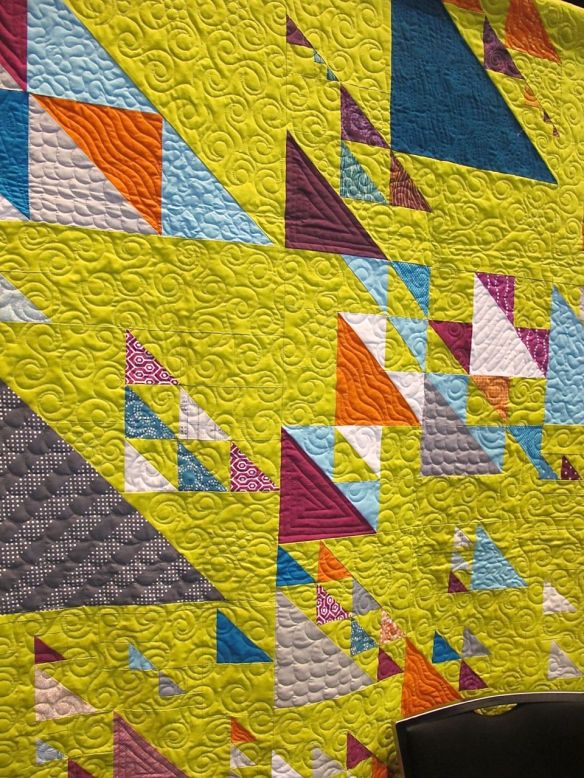 QuiltCon Charity Quilt, "West Coast Migration" by individual MQG members from the west coast QuiltCon Charity Quilt, "West Coast Migration" by individual MQG members from the west coast