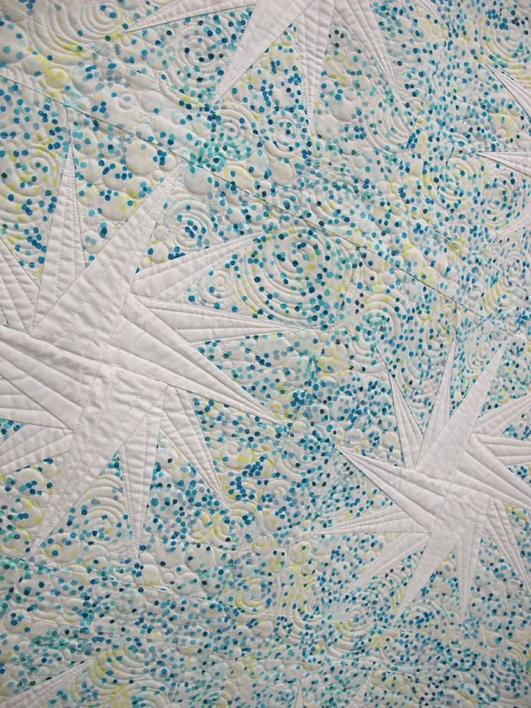 Apples Stars by Amy Garro, Indianapolis, Indiana. Quilted by Emily Sessions.