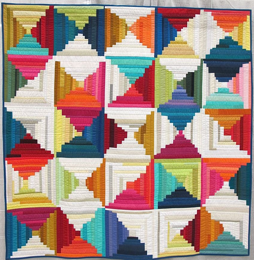 Improv Log Cabin by Tara Faughnan. Oakland, California.